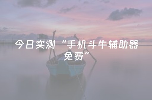 今日实测“手机斗牛辅助器免费”（详细开挂教程）-哔哩哔哩
