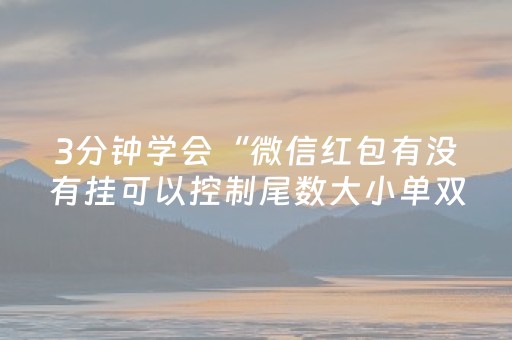 3分钟学会“微信红包有没有挂可以控制尾数大小单双”（详细透视教程）-哔哩哔哩