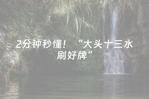 2分钟秒懂！“大头十三水刷好牌”（详细透视教程）-哔哩哔哩