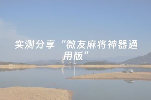 实测分享“微友麻将神器通用版”（详细开挂教程）-哔哩哔哩