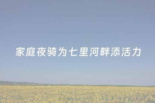 家庭夜骑为七里河畔添活力