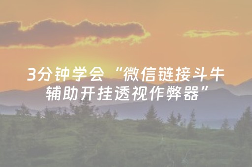 3分钟学会“微信链接斗牛辅助开挂透视作弊器”（详细透视教程）-哔哩哔哩