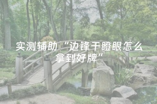 实测辅助“边锋干瞪眼怎么拿到好牌”（详细透视教程）-哔哩哔哩