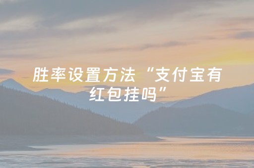 胜率设置方法“支付宝有红包挂吗”（详细透视教程）-哔哩哔哩