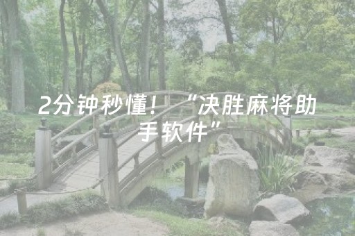 2分钟秒懂！“决胜麻将助手软件”（详细开挂教程）-哔哩哔哩