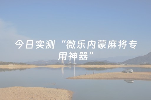 今日实测“微乐内蒙麻将专用神器”（详细开挂教程）-哔哩哔哩