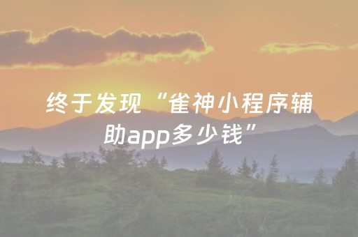 终于发现“雀神小程序辅助app多少钱”（详细透视教程）-哔哩哔哩