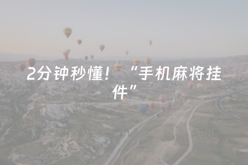 2分钟秒懂！“手机麻将挂件”（详细辅助教程）-哔哩哔哩