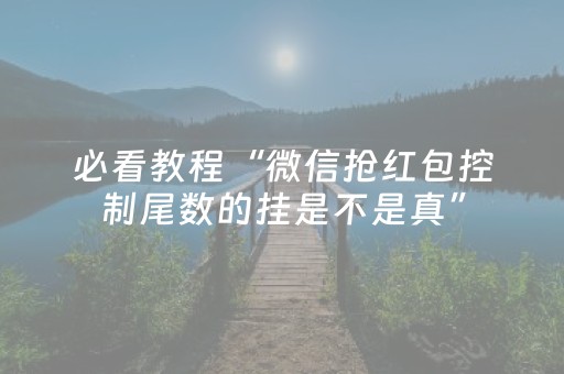 必看教程“微信抢红包控制尾数的挂是不是真”（详细透视教程）-哔哩哔哩