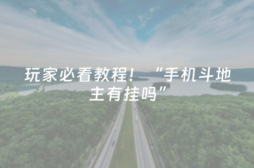 玩家必看教程！“手机斗地主有挂吗”（详细透视教程）-哔哩哔哩
