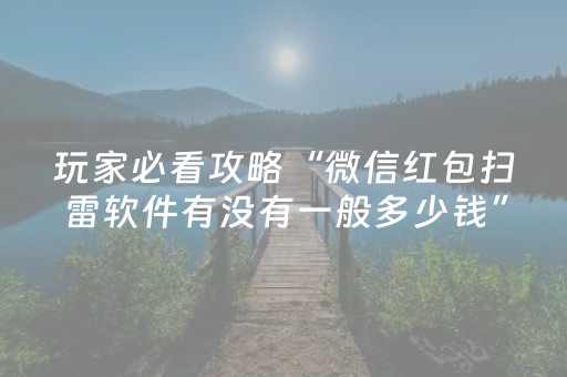 玩家必看攻略“微信红包扫雷软件有没有一般多少钱”（详细透视教程）-哔哩哔哩