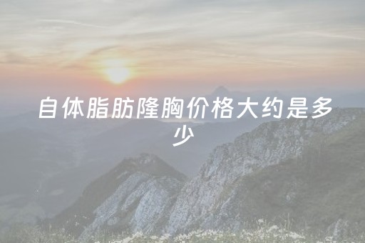自体脂肪隆胸价格大约是多少（自体脂肪隆胸大概多少钱左右）