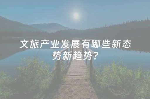 文旅产业发展有哪些新态势新趋势？