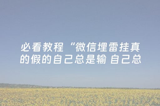 必看教程“微信埋雷挂真的假的自己总是输 自己总是输”（详细透视教程）-哔哩哔哩