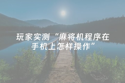 玩家实测“麻将机程序在手机上怎样操作”（详细透视教程）-哔哩哔哩