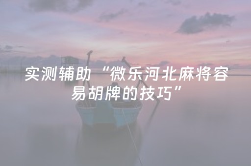 实测辅助“微乐河北麻将容易胡牌的技巧”（详细透视教程）-哔哩哔哩