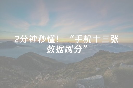 2分钟秒懂！“手机十三张数据刷分”（详细辅助教程）-哔哩哔哩