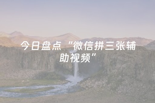 今日盘点“微信拼三张辅助视频”（详细辅助教程）-哔哩哔哩