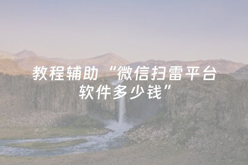 教程辅助“微信扫雷平台软件多少钱”（详细透视教程）-哔哩哔哩