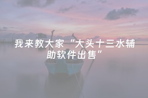 我来教大家“大头十三水辅助软件出售”（详细透视教程）-哔哩哔哩