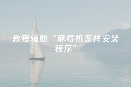 教程辅助“麻将机怎样安装程序”（详细透视教程）-哔哩哔哩