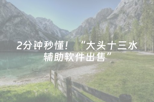 2分钟秒懂！“大头十三水辅助软件出售”（详细透视教程）-哔哩哔哩