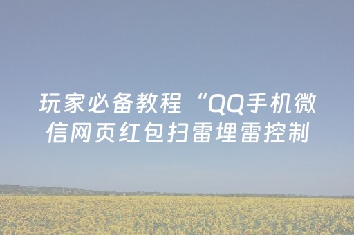 玩家必备教程“QQ手机微信网页红包扫雷埋雷控制尾 数”（详细透视教程）-哔哩哔哩