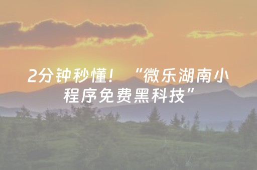 2分钟秒懂！“微乐湖南小程序免费黑科技”（详细开挂教程）-哔哩哔哩