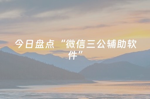 今日盘点“微信三公辅助软件”（详细辅助教程）-哔哩哔哩