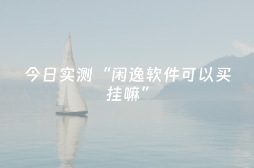 今日实测“闲逸软件可以买挂嘛”（详细辅助教程）-哔哩哔哩