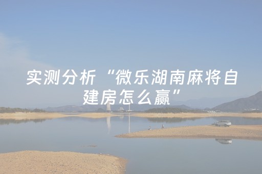 实测分析“微乐湖南麻将自建房怎么赢”（详细辅助教程）-哔哩哔哩