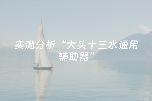 实测分析“大头十三水通用辅助器”（详细开挂教程）-哔哩哔哩