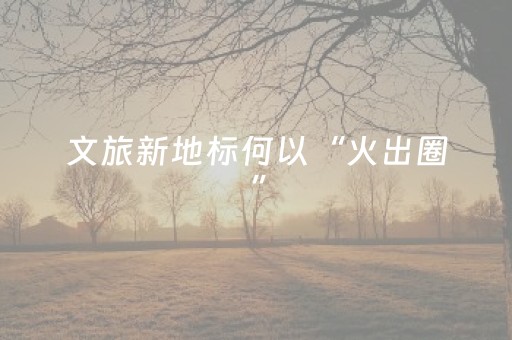 文旅新地标何以“火出圈”