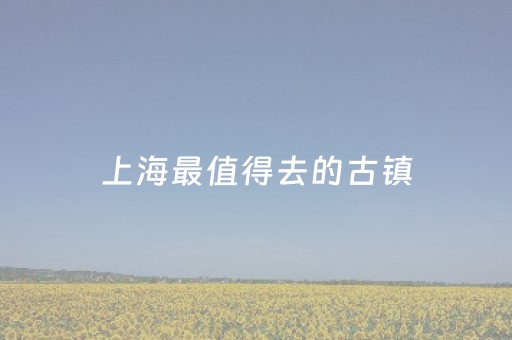 上海最值得去的古镇（上海最好玩的古镇地方排名）
