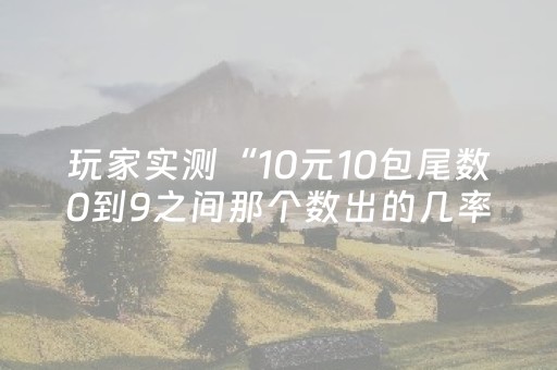 玩家实测“10元10包尾数0到9之间那个数出的几率最大”（详细透视教程）-哔哩哔哩