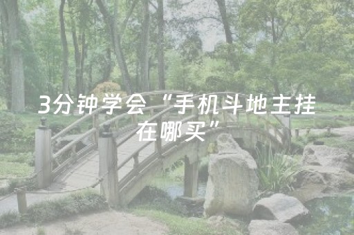 3分钟学会“手机斗地主挂在哪买”（详细透视教程）-哔哩哔哩