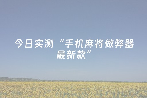 今日实测“手机麻将做弊器最新款”（详细开挂教程）-哔哩哔哩