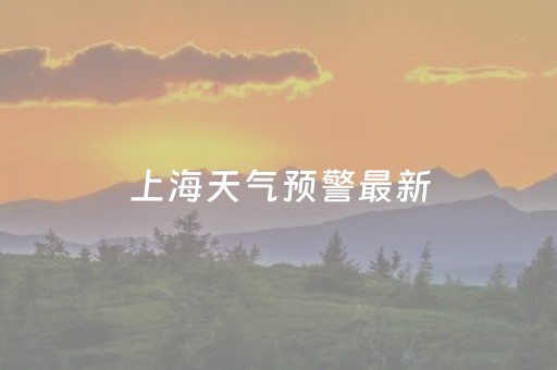 上海天气预警最新（上海天气预警最新不排除龙卷风）