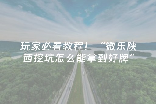 玩家必看教程！“微乐陕西挖坑怎么能拿到好牌”（详细开挂教程）-哔哩哔哩