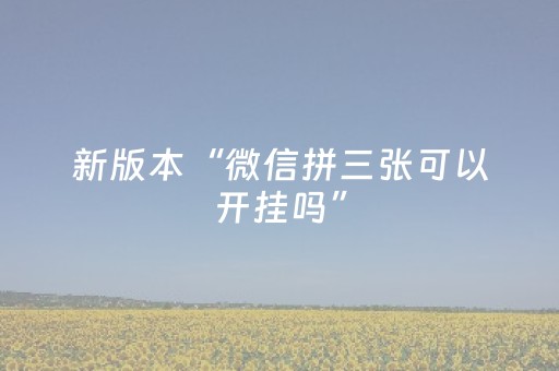 新版本“微信拼三张可以开挂吗”（详细透视教程）-哔哩哔哩