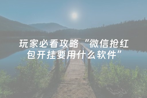 玩家必看攻略“微信抢红包开挂要用什么软件”（详细透视教程）-哔哩哔哩