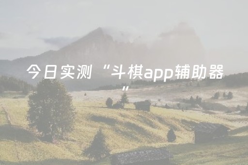 今日实测“斗棋app辅助器”（详细辅助教程）-哔哩哔哩