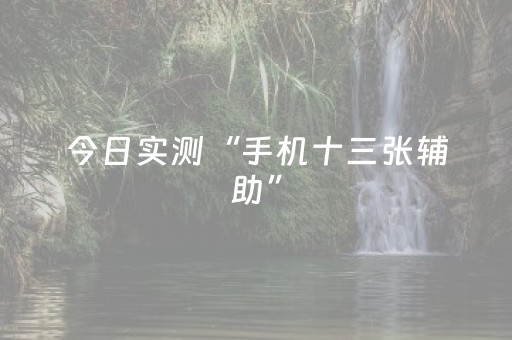 今日实测“手机十三张辅助”（详细透视教程）-哔哩哔哩