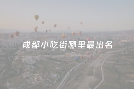 成都小吃街哪里最出名（四川成都小吃街哪里最出名）