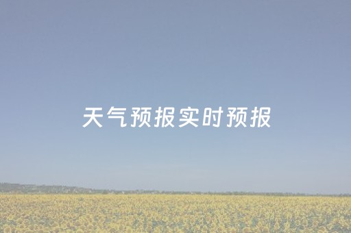 天气预报实时预报（天气预报实时预报
）