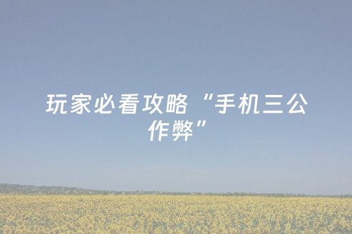 玩家必看攻略“手机三公作弊”（详细透视教程）-哔哩哔哩