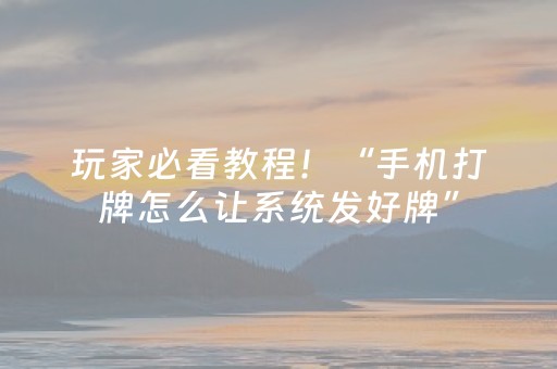 分享玩家攻略“财神十三张辅助工具有挂”（开挂辅助器脚本)