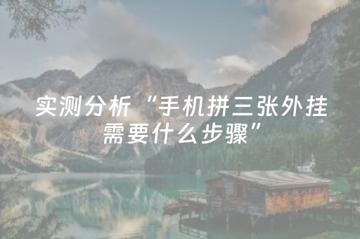 实测分析“手机拼三张外挂需要什么步骤”（详细辅助教程）-哔哩哔哩