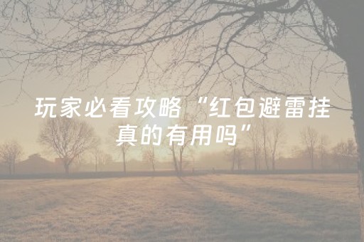 玩家必看攻略“红包避雷挂真的有用吗”（详细透视教程）-哔哩哔哩
