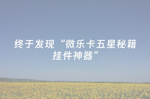 终于发现“微乐卡五星秘籍挂件神器”（详细透视教程）-哔哩哔哩